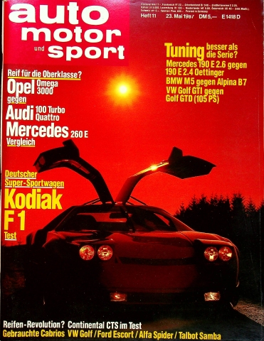 Deckblatt Auto Motor und Sport (11/1987)